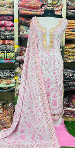 Georgette Phulkari Suits Handwork 2025FEB2348