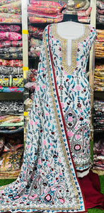 Georgette Phulkari Suits Handwork 2025FEB2350