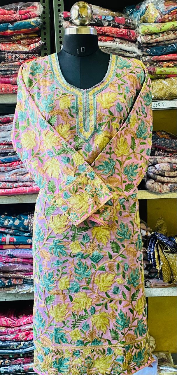 Georgette Kurti Phulkari Handwork CK2025MAR0901
