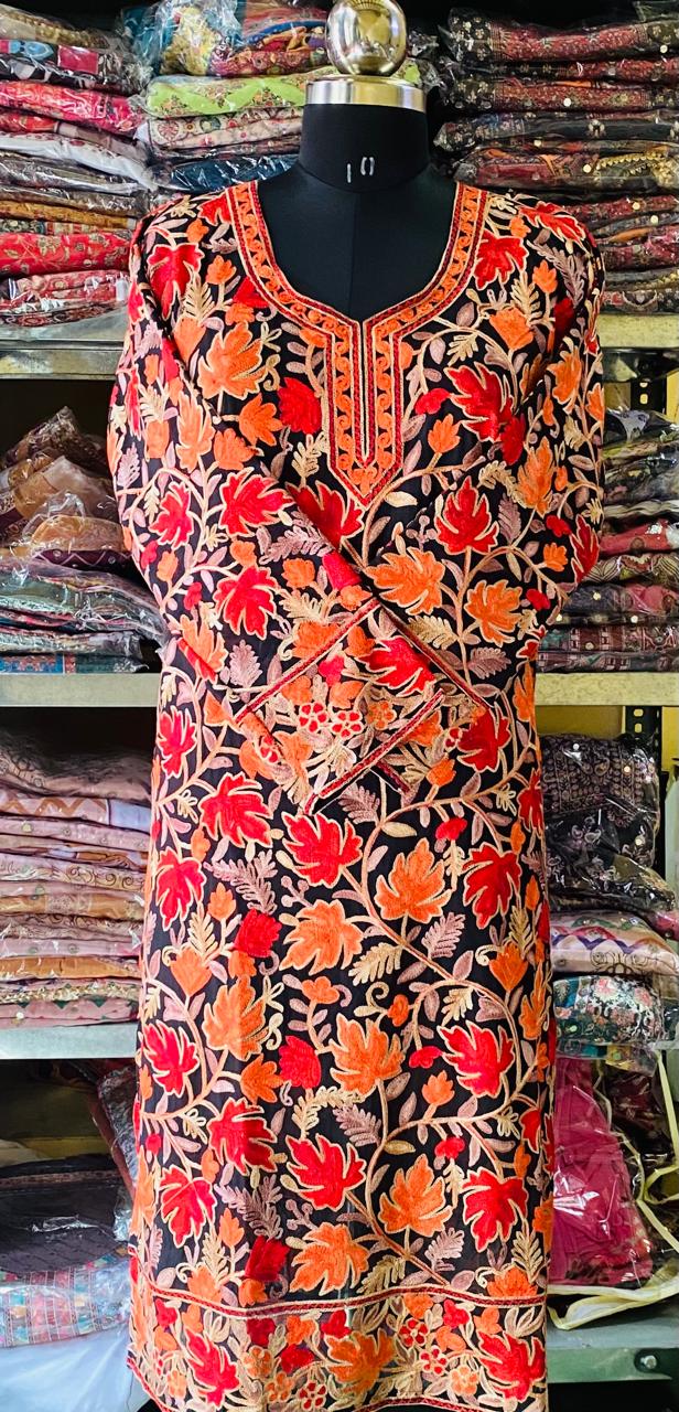 Georgette Kurti Phulkari Handwork CK2025MAR0916