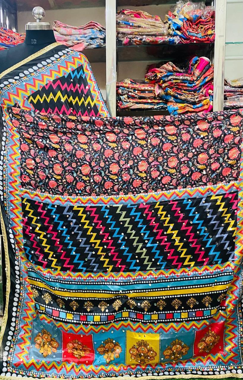 Mirror Work Dupatta Handwork Dupatta 2025MAR1107