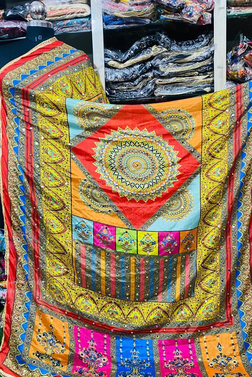 Mirror Work Dupatta Handwork Dupatta 2025MAR1114