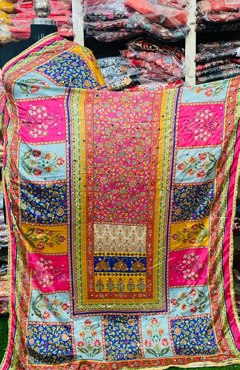 Mirror Work Dupatta Handwork Dupatta 2025MAR1212