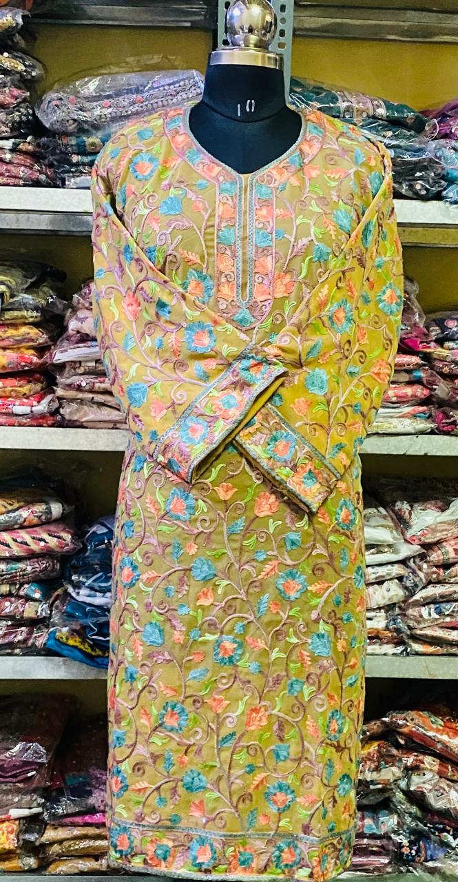 Georgette Kurti Phulkari Handwork CK2025MAR2120