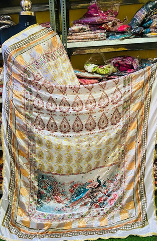 Mirror Work Dupatta Handwork Dupatta 2025MAR2617