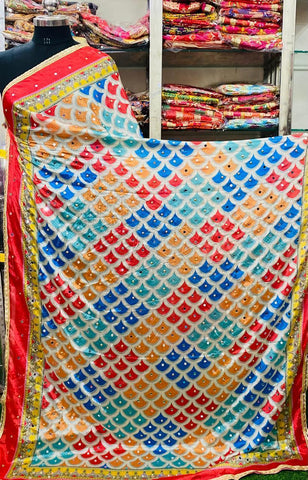 Mirror Work Dupatta Handwork Dupatta 2025MAR2701