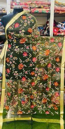 Handwork Organza Aari Work Dupatta2025APL0202