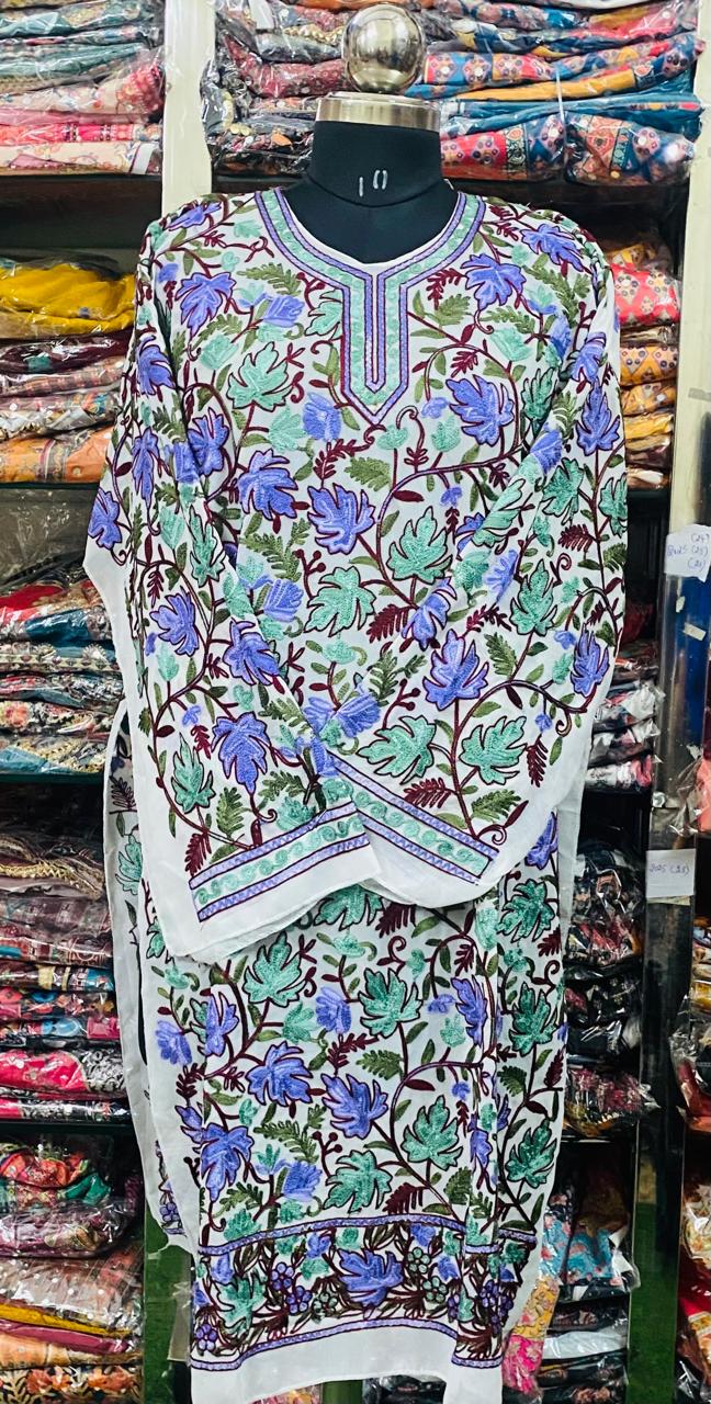 Georgette Kurti Phulkari Handwork CK2025APL0306