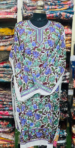 Georgette Kurti Phulkari Handwork CK2025APL0306