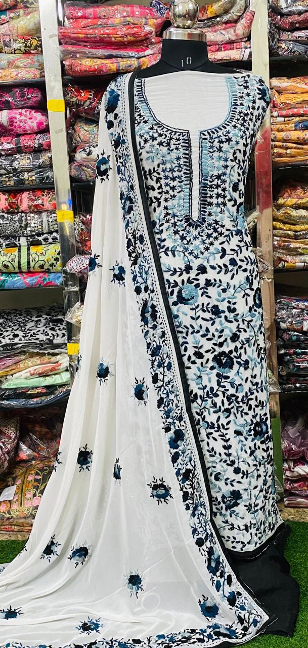 Georgette Phulkari Suits Handwork 2025APL0402