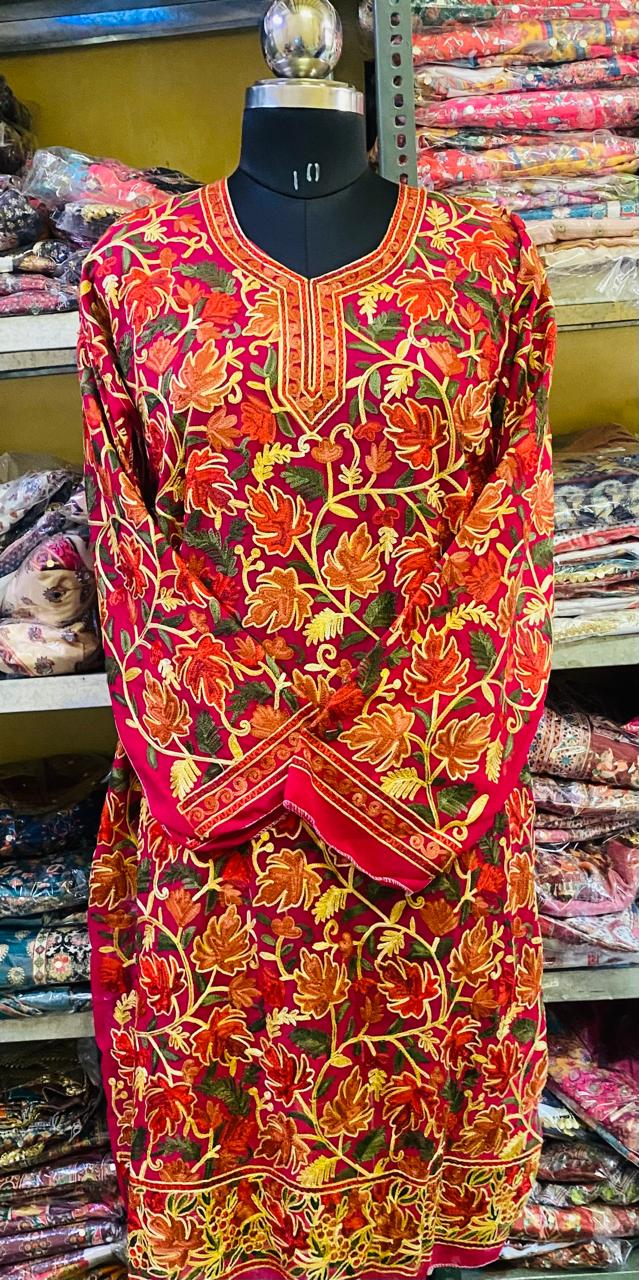 Georgette Kurti Phulkari Handwork CK2025APL0512