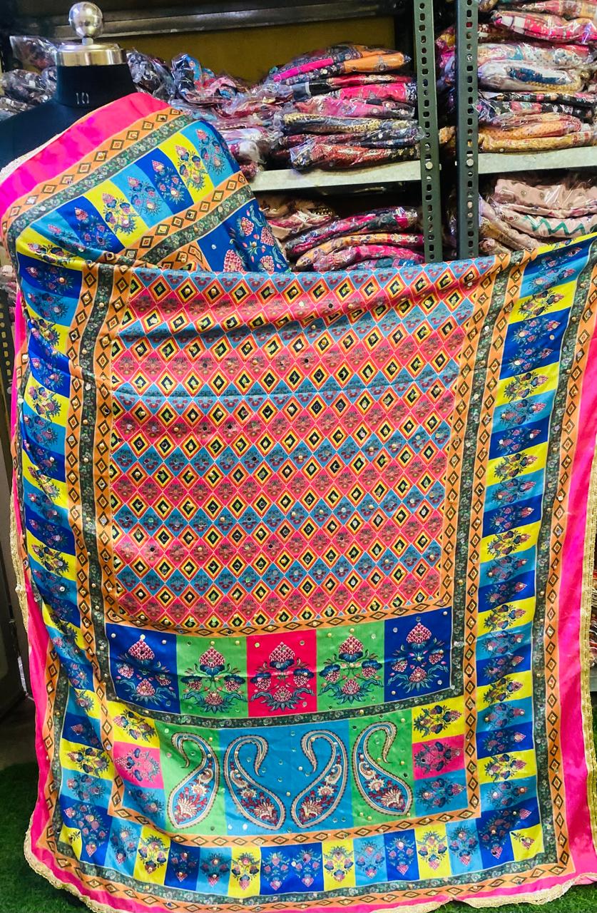 Mirror Work Dupatta Handwork Dupatta 2025July1136