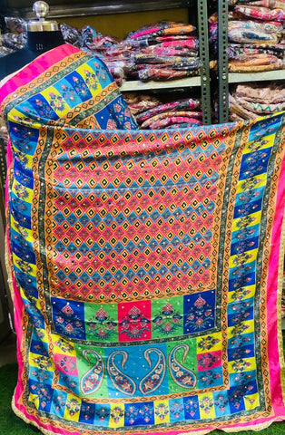 Mirror Work Dupatta Handwork Dupatta 2025July1136