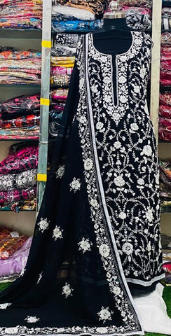 Georgette Phulkari Suits Handwork 2025APL2502