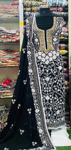 Georgette Phulkari Suits Handwork 2025APL2503
