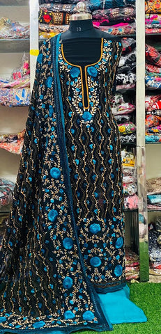 Georgette Phulkari Suits Handwork 2025APL2505