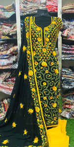 Georgette Phulkari Suits Handwork 2025APL2507