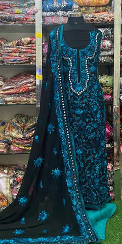 Georgette Phulkari Suits Handwork 2025APL2508