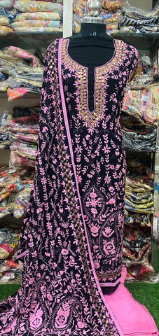 Georgette Phulkari Suits Handwork 2025APL2510
