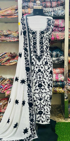 Georgette Phulkari Suits Handwork 2025APL2514