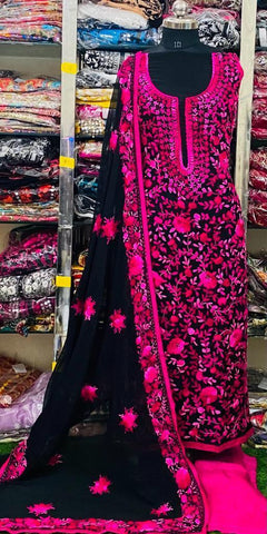 Georgette Phulkari Suits Handwork 2025APL2515