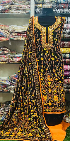 Georgette Phulkari Suits Handwork 2025APL2523