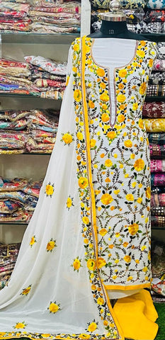 Georgette Phulkari Suits Handwork 2025APL2524