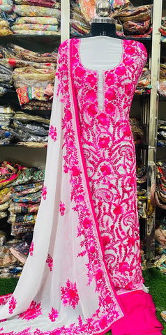 Georgette Phulkari Suits Handwork 2025APL2527