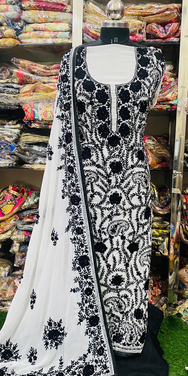 Georgette Phulkari Suits Handwork 2025APL2528