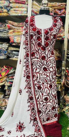 Georgette Phulkari Suits Handwork 2025APL2529