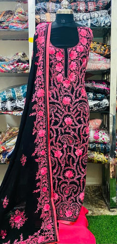 Georgette Phulkari Suits Handwork 2025APL2531