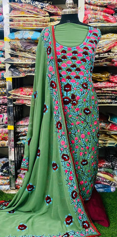 Georgette Phulkari Suits Handwork 2025APL2541