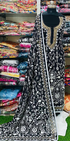 Georgette Phulkari Suits Handwork 2025APL2543