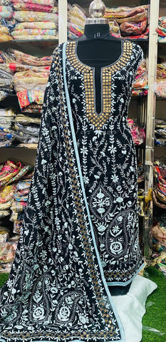 Georgette Phulkari Suits Handwork 2025APL2547