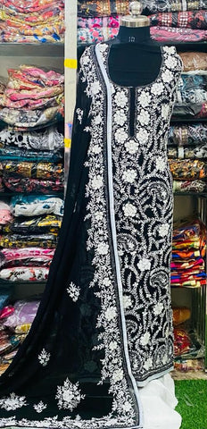 Georgette Phulkari Suits Handwork 2025APL2549