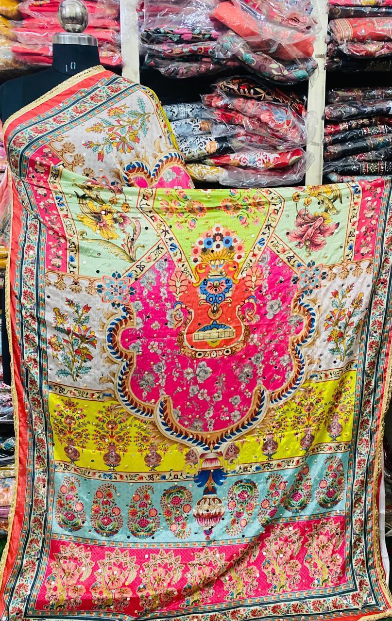Mirror Work Dupatta Handwork Dupatta 2025APRIL2537