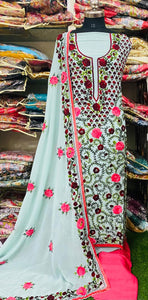 Georgette Phulkari Suits Handwork 2025APL2725