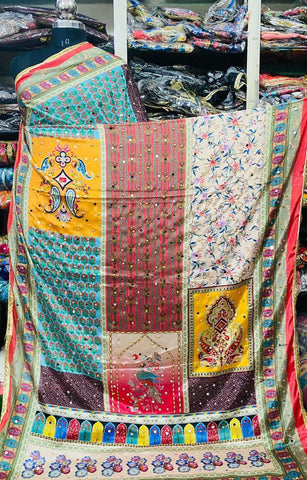 Mirror Work Dupatta Handwork Dupatta 2025MAY0529