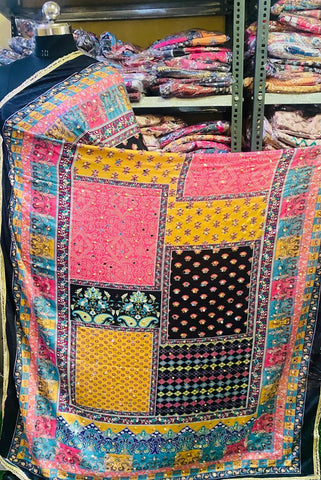 Mirror Work Dupatta Handwork Dupatta 2025MAY0531