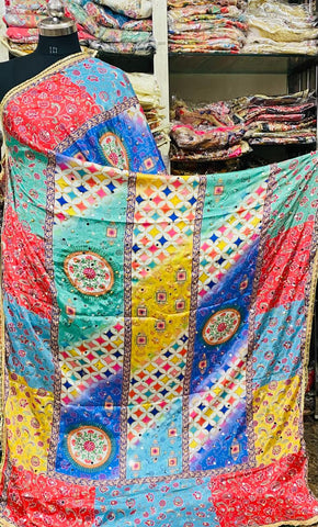 Mirror Work Dupatta Handwork Dupatta 2025MAY0636
