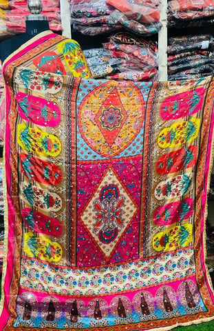 Mirror Work Dupatta Handwork Dupatta 2025MAY0705