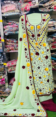 Georgette Phulkari Suits Handwork 2025May2312