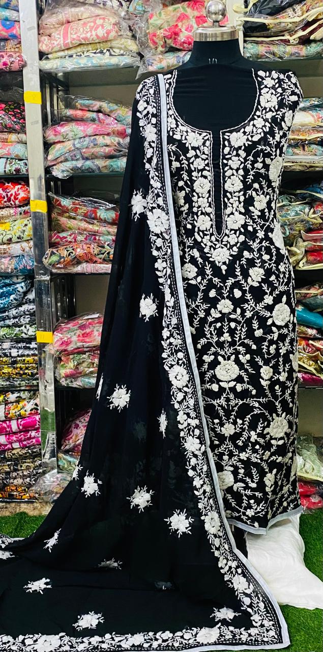 Georgette Phulkari Suits Handwork 2025May2313