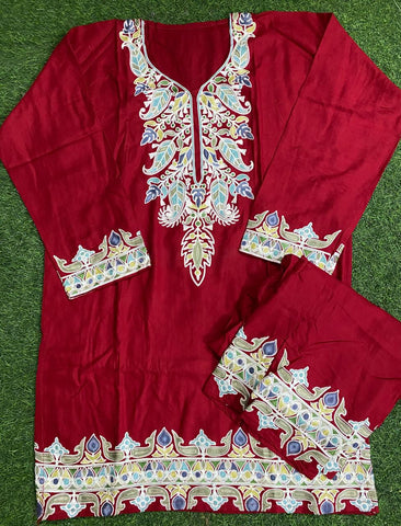 Cotton Cord Set Embroidery Handwork 2025MAY2801