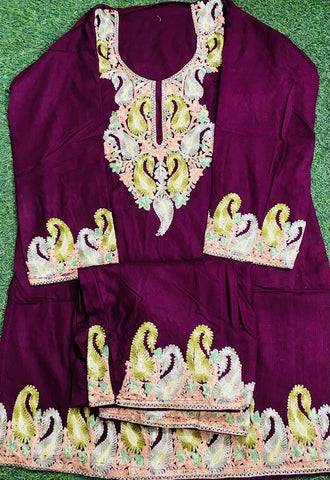 Cotton Cord Set Embroidery Handwork 2025MAY2819