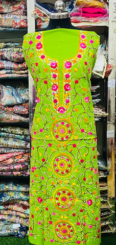 Cotton Phulkari  Kurti Handwork CK2025June0206
