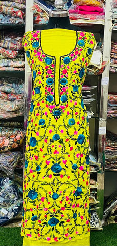 Cotton Phulkari  Kurti Handwork CK2025June0214