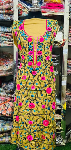 Cotton Phulkari  Kurti Handwork CK2025June0221