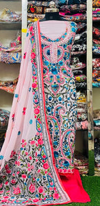 Georgette Phulkari Suits Handwork 2025JUN0323