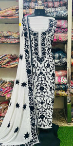 Georgette Phulkari Suits Handwork 2025JUN0703